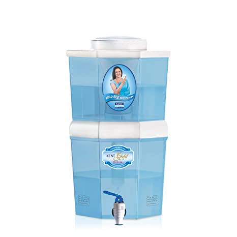 KENT Gold Optima Gravity Water Purifier, 10L Storage, White