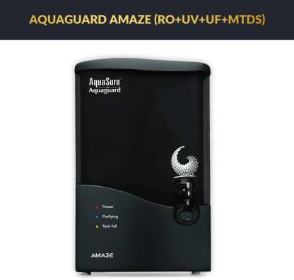 Sure From Aquaguard Amaze RO+UV+UF+Taste Adjuster(MTDS) Water Purifier, 7 L, Grey