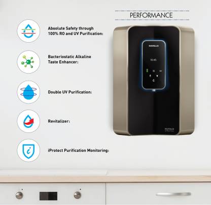 Havells Digitouch Alkaline 6 Litre Absolutely Safe RO + UV Purified pH Balanced Water Purifier