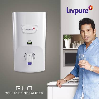 Livpure Glo RO+UV+Mineraliser+6 Stage Purification, 7 Ltr, White