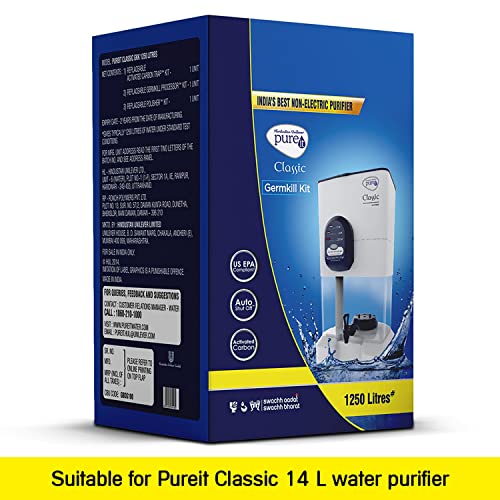 HUL Pureit Germkill kit for Classic 14 L Water Purifier, 1250L