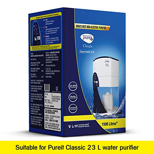 HUL Pureit Germkill kit for Classic 23 L Water Purifier, 1500L