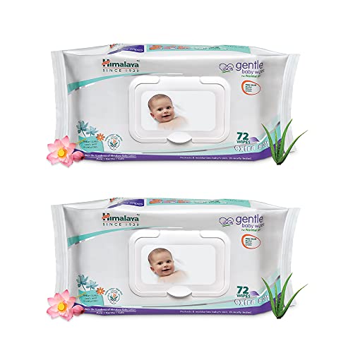 Himalaya Gentle Baby Wipes - 72 Wipes - (Pack of 2)