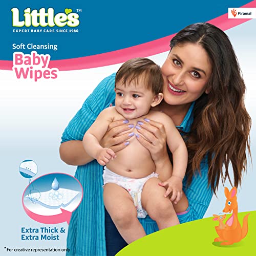 Littles Soft Cleansing Baby Wipes - 80 Wipes - (Pack of 6)