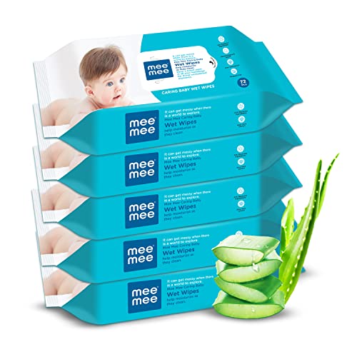 Mee Mee Baby Gentle Baby Wipes - 72 Wipes - (Pack of 5)