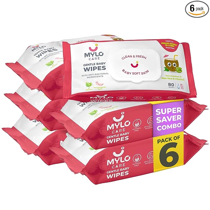 Mylo Care Gentle Baby Wipes Without Lid (Pack of 10)