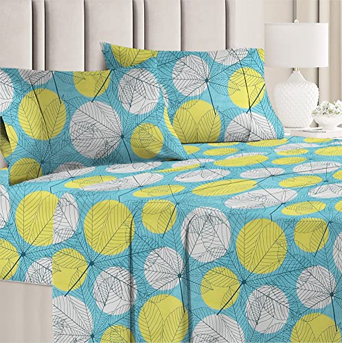 BSB HOME 3D Printed 144 Tc Microfiber Double Bedsheet with 2 King Size Pillow Covers