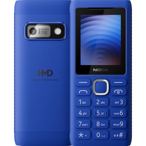 Nokia 110 Power Keypad Phone |Dual SIM, Camera, Long Lasting Battery, Durable Design, Phone Talker, Wireless FM Radio, MP3 Player