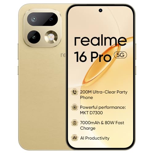 Realme 16 Pro 5G,MediaTek Dimensity 7300 Max, Camera 50MP | 7000mAh Battery